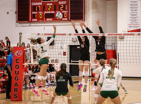 Centennial vs Mounds View Girls Varsity Volleyball 157