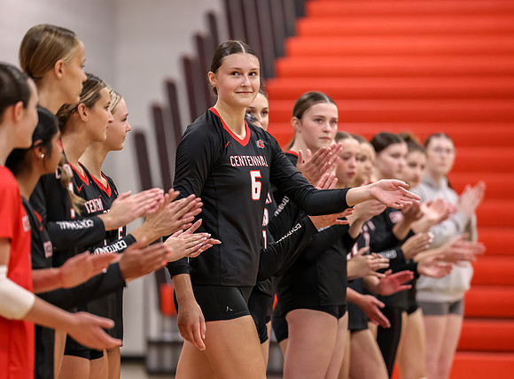 Centennial vs Coon Rapids Girls Varsity Volleyball 14