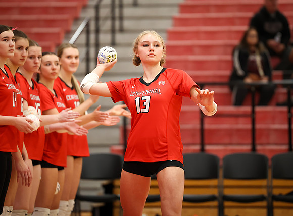 Centennial vs Anoka Girls Varsity Volleyball 48