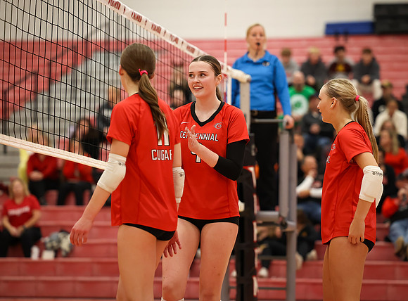 Centennial vs Anoka Girls Varsity Volleyball 216