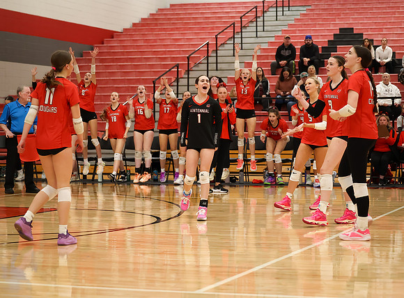 Centennial vs Anoka Girls Varsity Volleyball 174