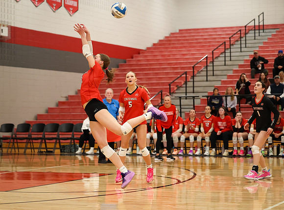Centennial vs Anoka Girls Varsity Volleyball 305