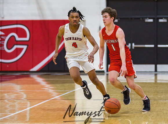 Centennial vs Coon Rapids Boys Varsity Basketball 074