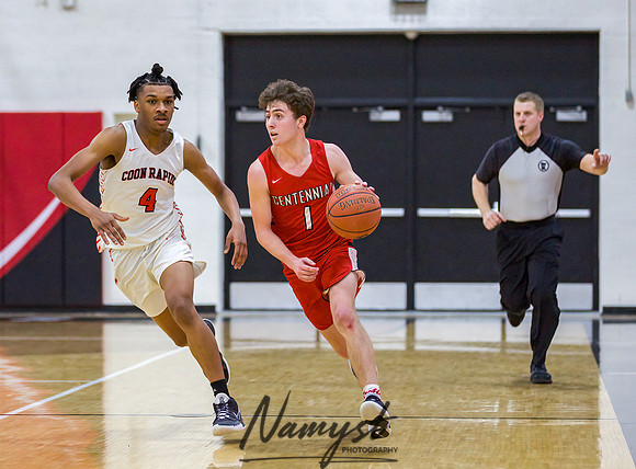 Centennial vs Coon Rapids Boys Varsity Basketball 073