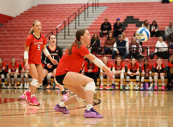 Centennial vs Anoka Girls Varsity Volleyball 145