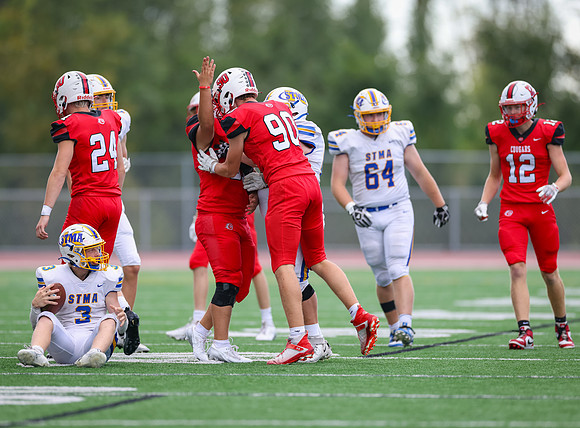 Centennial vs STMA JV Football 258