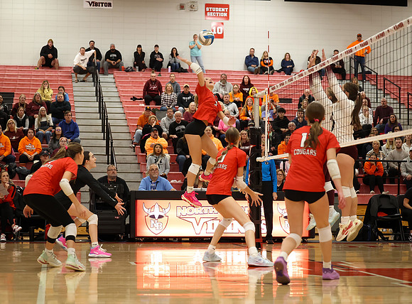 Centennial vs Anoka Girls Varsity Volleyball 155