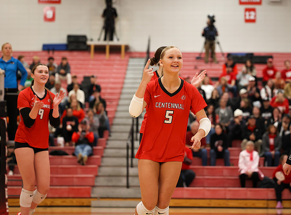 Centennial vs Anoka Girls Varsity Volleyball 220