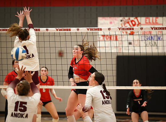 Centennial vs Anoka Girls Varsity Volleyball 252