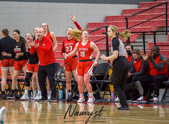 Centennial vs Andover Girls Varsity Basketball 050