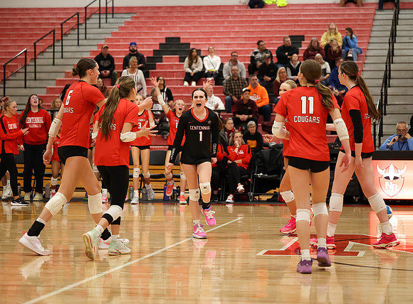 Centennial vs Anoka Girls Varsity Volleyball 366