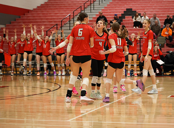 Centennial vs Anoka Girls Varsity Volleyball 301