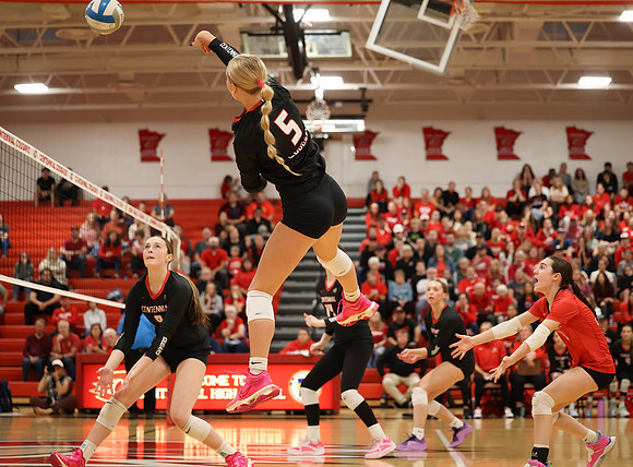 Centennial vs Blaine Girls Varsity Volleyball 46
