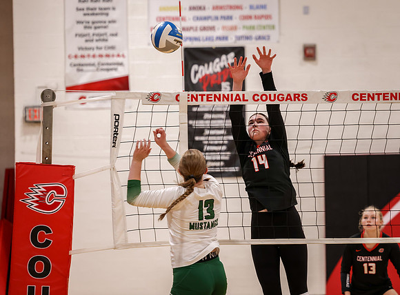 Centennial vs Mounds View Girls Varsity Volleyball 189