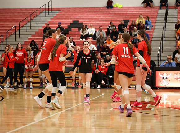 Centennial vs Anoka Girls Varsity Volleyball 368