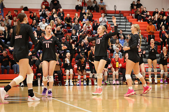 Centennial vs Coon Rapids Girls Varsity Volleyball 33