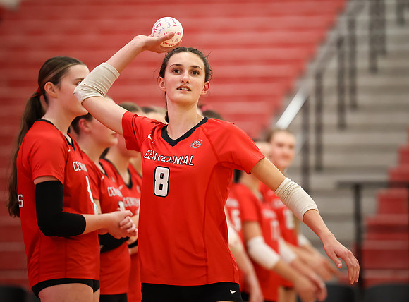 Centennial vs Anoka Girls Varsity Volleyball 43