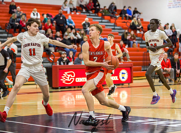 Centennial vs Coon Rapids Boys Varsity Basketball 017