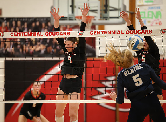 Centennial vs Blaine Girls Varsity Volleyball 120