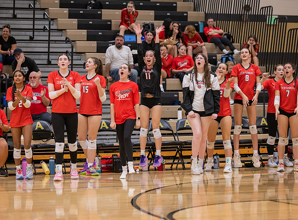 Centennial vs Andover Girls Varsity Volleyball 87