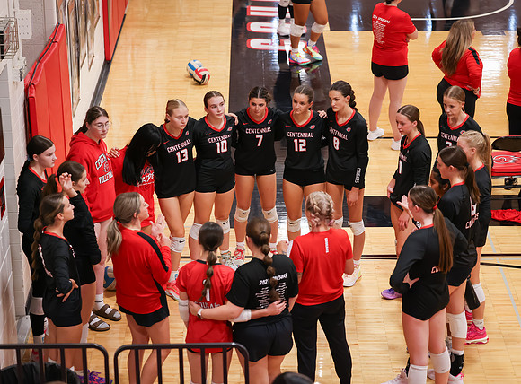 Centennial vs Osseo Girls Varsity Volleyball 14