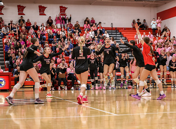 Centennial vs Champlin Park Girls Varsity Volleyball 39