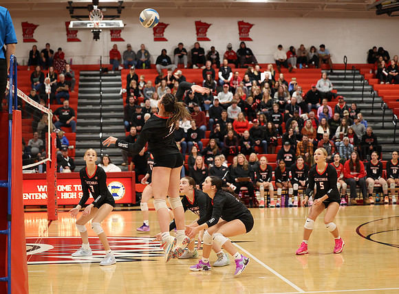 Centennial vs Coon Rapids Girls Varsity Volleyball 125