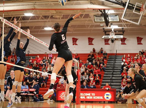 Centennial vs Blaine Girls Varsity Volleyball 258