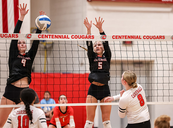 Centennial vs Coon Rapids Girls Varsity Volleyball 131