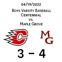 2022 04 19 Centennial vs Maple Grove Varsity