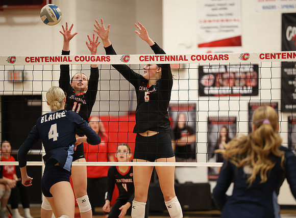 Centennial vs Blaine Girls Varsity Volleyball 104