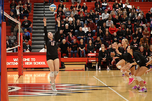 Centennial vs Coon Rapids Girls Varsity Volleyball 117