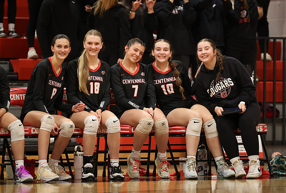 Centennial vs Coon Rapids Girls Varsity Volleyball 40