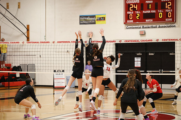 Centennial vs Coon Rapids Girls Varsity Volleyball 87