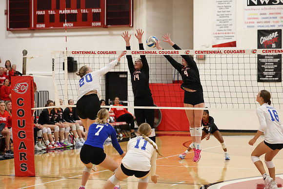 Centennial vs Cambridge-Isanti Girls Varsity Volleyball 82