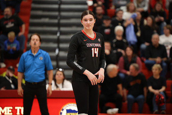 Centennial vs Coon Rapids Girls Varsity Volleyball 59
