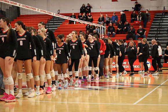 Centennial vs Coon Rapids Girls Varsity Volleyball 204