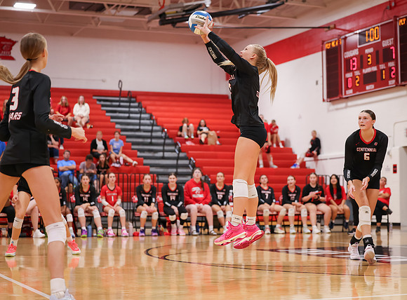 Centennial vs Osseo Girls Varsity Volleyball 164