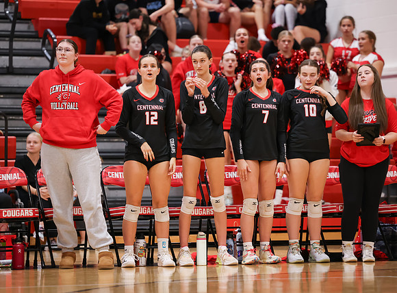 Centennial vs Hopkins Girls Varsity Volleyball 49