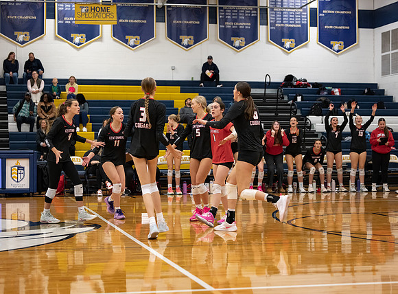 Centennial vs Totino-Grace Girls Varsity Volleyball 59