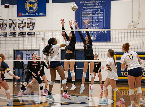 Centennial vs Totino-Grace Girls Varsity Volleyball 175