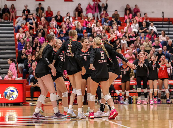 Centennial vs Champlin Park Girls Varsity Volleyball 42