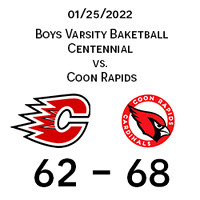 2022 01 25 Centennial vs Coon Rapids