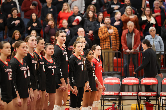 Centennial vs Coon Rapids Girls Varsity Volleyball 16