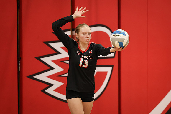 Centennial vs Coon Rapids Girls Varsity Volleyball 155