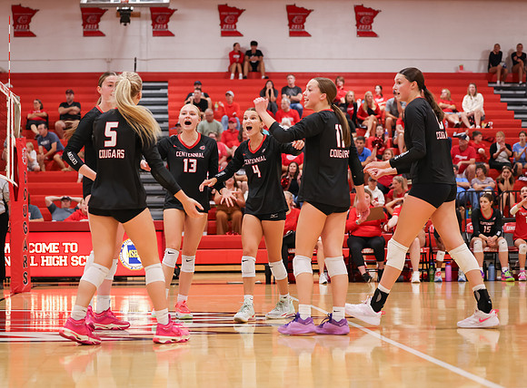 Centennial vs Osseo Girls Varsity Volleyball 140