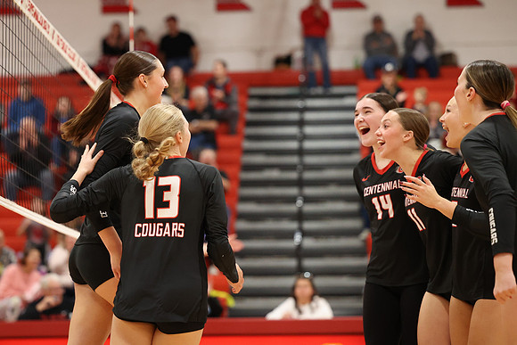 Centennial vs Coon Rapids Girls Varsity Volleyball 56