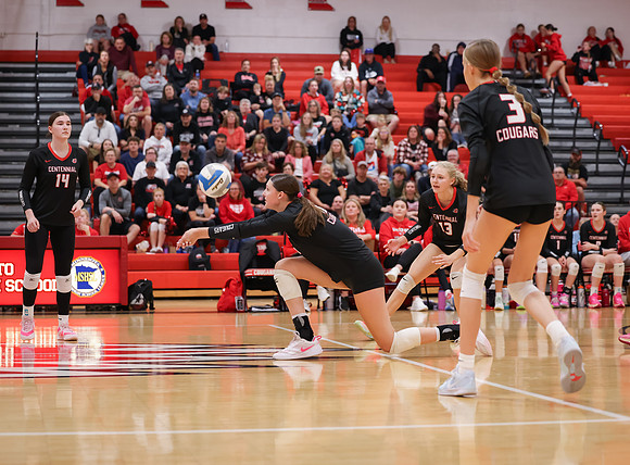 Centennial vs Hopkins Girls Varsity Volleyball 45