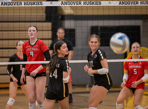 Centennial vs Andover Girls Varsity Volleyball 124