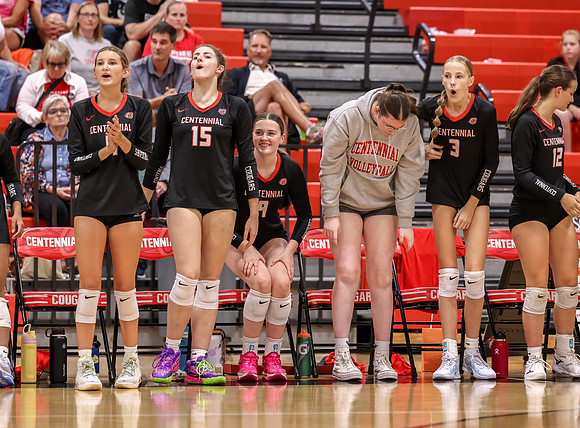 Centennial vs Coon Rapids Girls Varsity Volleyball 36